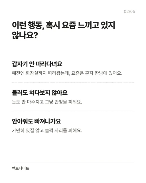 고양이가 날 싫어하는 것 같을 때 — 카드 2